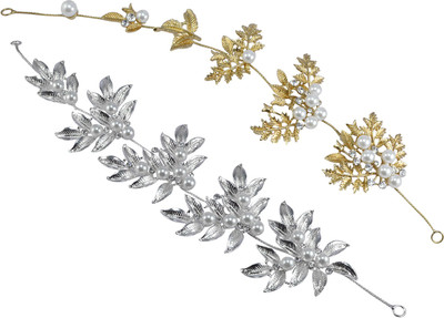 

Saamarth Impex Leaf Desgin Silver & Golden Color Hair Band ,Hair Accessories Set Of 2 Hair Band(Multicolor)