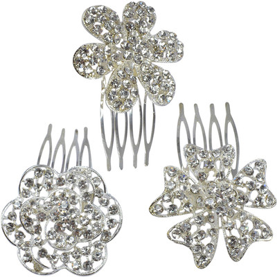 

Saamarth Impex Hair Clip For Bun ,Flower Hair Accessories For Juda Bun Maker Accessories Hair Pins Set Of 2 Bun Clip(Multicolor)