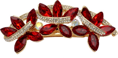 

Mansiyaorange Latest Korean Imported Tripple Lock Hair Clips For Women Hair Clip(Red)