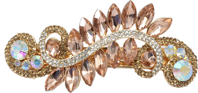 Mansiyaorange Latest Korean Imported Tripple Lock Hair Clips For Women Hair Clip(Beige)