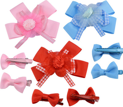 

Saamarth Impex Blow Knot Design Small & Medium Size Hair Clips For Girls & Woman Set Of 9 Piece Hair Clip(Multicolor)