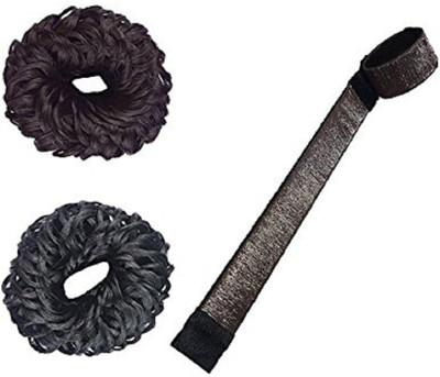 

INAAYA Hair Accessory Juda (bun) Curler Roller Hairstyle Tools, French Twist Doughnuts For Women And Girls Hair Accessories Hair Accessory Set(Black, Brown)