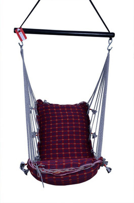 Kkriya Home Decor REGULAR SWING . COMPLETELY WASHABLE AFTEER REMOVING CUSHION| COMPLACT | FOLDABLE | PORTABLE | HIGH QUALITY | JULA FOR GARDEN TERRACE BALCONY Cotton Swing(Red, Purple) Flipkart
