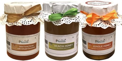 

Farm Naturelle 100% Pure Raw Natural Jungle/Forest Honey with Infused Cinnamon, Forest Acacia Honey n Jungle Honey(815 Grams x 3 Pack)-Delicious and Healthy(2445 g, Pack of 3)