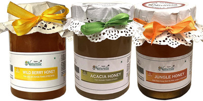 

Farm Naturelle 100% Pure Raw Natural Jungle/Forest Honey, Forest Acacia Honey n Wild Berry Sidr Honey(815 Grams x 3 Pack)-Delicious and Healthy(2445 g, Pack of 3)