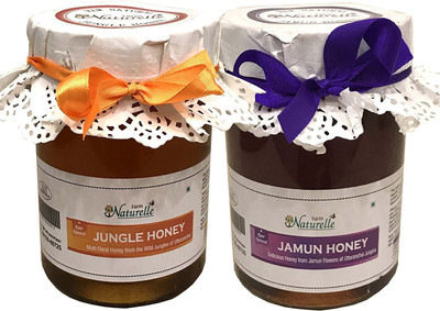 

Farm Naturelle 100% Pure Raw Natural Jamun Forest Honey and Wild Forest/ Jungle Honey (815 Grams x 2 Packs)-Delicious and Healthy(1630 g, Pack of 2)
