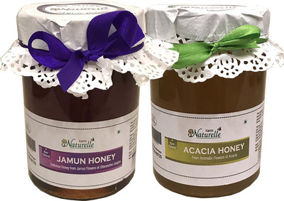 

Farm Naturelle 100% Pure Raw Natural Jamun Forest Honey and Wild Berry (Sidr) Forest Honey (815 Grams x 2 Packs)-Delicious and Healthy (1630 g, Pack of 2)