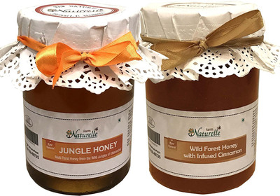 

Farm Naturelle 100% Pure Raw Natural Jamun Forest Honey and Acacia Forest Honey (815 Grams x 2 Packs)-Low Glycemic Index-Delicious and Healthy (1630 g, Pack of 2)