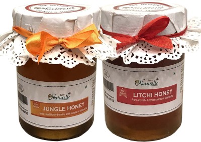 

Farm Naturelle 100% Pure Raw Natural Forest/Jungle Honey and Litchi Flower Honey (815 Grams x 2 Packs)-Delicious and Healthy(1630 g, Pack of 2)