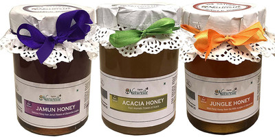 

Farm Naturelle 100% Pure Raw Natural Jungle/Forest Honey, Forest Acacia Honey n Wild Forest Jamun Flower Honey(815 Grams x 3 Pack)-Delicious and Healthy(2445 g, Pack of 3)