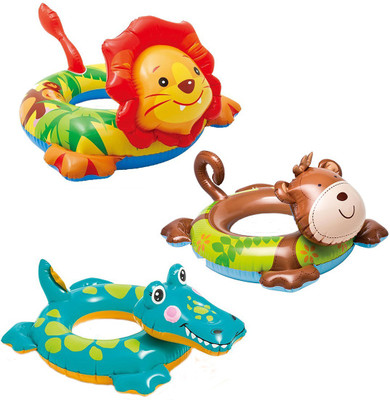 

Speoma Swimming Pool Lion, Monkey and Crocodile Ring Tube for Kids Inflatable Pool Accessory(Multicolor)