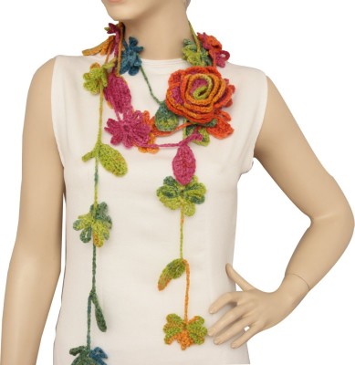 Saaheli Embroidered Wool Blend Women Scarf at flipkart