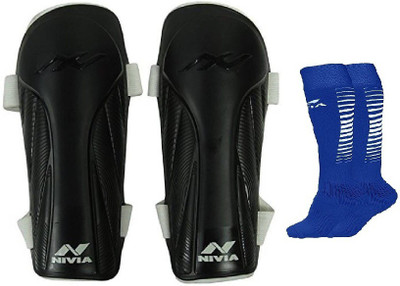 

Nivia Combo of two- One Pair of 'Vortex' shin guard (Medium) and One Pair of 'Encounter' Socks- Football Kit