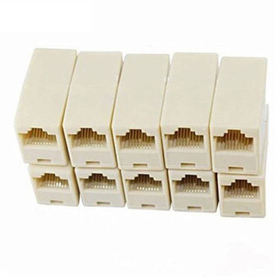 

MOBILIFY RJ 45 Connector | Coupler| Joiner (Pack of 5) Lan Adapter(100 Mbps)