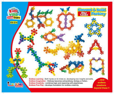 Kids Villa Imagi Learn Connect & Build - Star Links(Multicolor)
