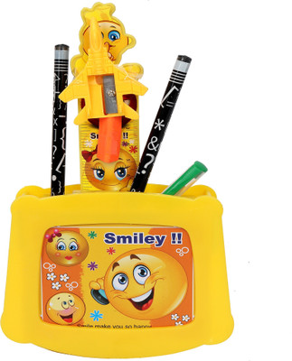 

Anvi ANG Cartoon Printed Pencil Stand for Kids with pencil, Sharpner and Scale for Kids (Birth day Party Return Gift For Kids) ( Colors , Design and Cartoons may Vary from Illustrations)(Yellow)