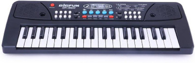 

starsky Latest 37 Key Piano Keyboard Toy with DC Power Option, Recording and Mic for kids (Multicolor)(Black)