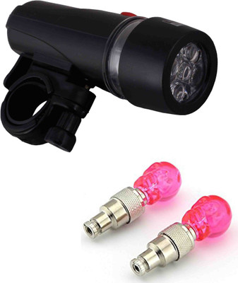 

Asraw Power Beam LED Front Light and SKULL Shaped Motion Sensor Valve Cap Light LED Front Rear Light Combo(Multicolor)