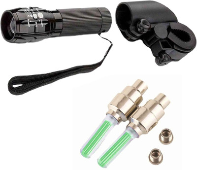 

Asraw Zoomable Super Power LED Front Light and Motion Sensor Valve Cap Light LED Front Rear Light Combo(Multicolor)
