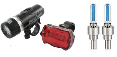 

Gubbarey Combo : Front Rear and Spokes light LED Front Rear Light Combo(Black, Red)