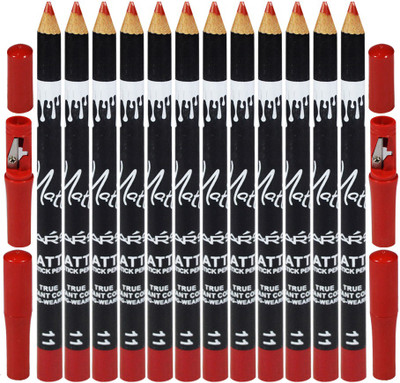

Mars Matte Lipstick Pencil True Instant Color-11 Long-Wearing Pack of 12(Milano Red)