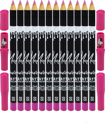 

Mars Matte Lipstick Pencil True Instant Color-05 Long-Wearing Pack of 12(Cerise Color)