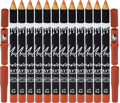 

Mars Matte Lipstick Pencil True Instant Color-12 Long-Wearing Pack of 12(Roof Terracotta Color)