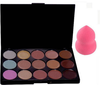 SHUKLAS FASHION HUB MAC BASE PALATE AND BLENDER PUFF(Pack of 2)