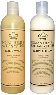 

Nubian Heritage Indian Hemp Haitian Vetiver Body Wash And Body Lotion(384.46 ml)
