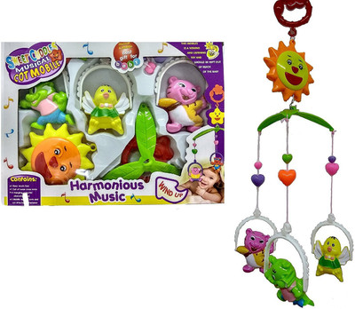 

Gauravshopo Sweet Cuddles Cot Hanging Music Box with Rotating Cartoon Rattles(Multicolor)