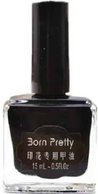 Born Pretty Nail Art Stamping Polish Manicure Polish Varnish Tools BLACK Black