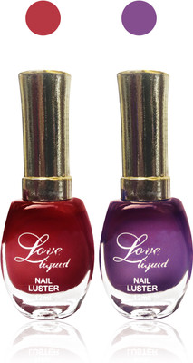 

Femina09 ss cosmetics makeup love liquid matte nail polish exclusive Fashion Beautiful orange maroon Combo set of 2 red,purple