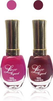 

Femina09 ss cosmetics makeup love liquid matte nail polish exclusive Fashion Beautiful orange maroon Combo set of 2 pink,maroon