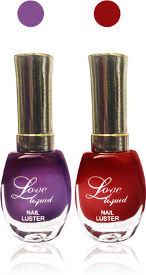 

Femina09 ss cosmetics makeup love liquid matte nail polish exclusive Fashion Beautiful orange maroon Combo set of 2 purple,red