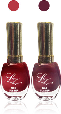 

Femina09 ss cosmetics makeup love liquid matte nail polish exclusive Fashion Beautiful orange maroon Combo set of 2 red,maroon