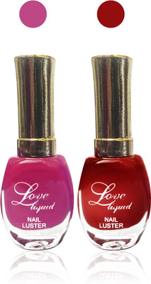 

Femina09 ss cosmetics makeup love liquid matte nail polish exclusive Fashion Beautiful orange maroon Combo set of 2 pink,red