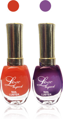 

Femina09 ss cosmetics makeup love liquid matte nail polish exclusive Fashion Beautiful orange purple Combo set of 2 orange,purple