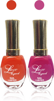

Femina09 ss cosmetics makeup love liquid matte nail polish exclusive Fashion Beautiful orange pink Combo set of 2 orange,pink