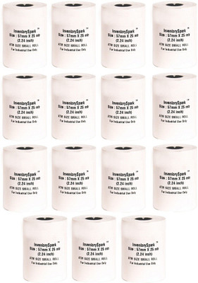 

InventorySpark ATM Slip Size Set of 15 of 57mmX25mtr Unruled 57MMX25Mtr Size Thermal Paper(Set of 15, White)