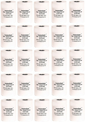 

InventorySpark ATM Slip Size Set of 25 of 57mmX25mtr Unruled 57MMX25Mtr Size Thermal Paper(Set of 25, White)