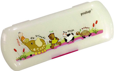 

Unique Arts Cartoon Jungle characters Art Plastic Pencil Box(Set of 1, Multicolor)