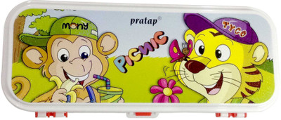 

Unique Arts Mony Tyco double sided Cartoon Art Plastic Pencil Box(Set of 1, Multicolor)