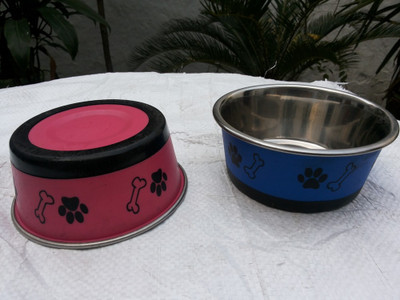 

Birds' Park Bowl Pet Bowl Steel Pet Bowl(200 ml Multicolor)