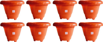 

Mopi Mopi HIGH GRADE PLASTIC LEG PLANTER (Plastic,orange,10 inch Plant Container Set (Pack of 8, Plastic) Plant Container Set(Pack of 8, Plastic)