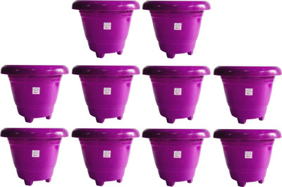 

Mopi Mopi HIGH GRADE PLASTIC LEG PLANTER (Plastic,purple,12 inch Plant Container Set (Pack of 10, Plastic) Plant Container Set(Pack of 10, Plastic)
