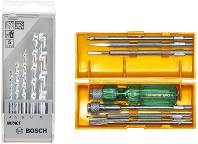 

Taparia 840 Screw Driver Set with Neon Bulb + Hand Tool Kit(2 Tools), Multicolor