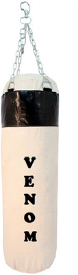 

Venom 7.0 Feet Long, CANVAS Material,White and Black Color, Unfilled with Hanging Chain Hanging Bag(7.0, 84 kg)