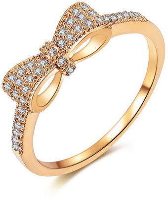 

Jewels Galaxy Luxuria Ring Alloy Cubic Zirconia Yellow Gold Plated Ring