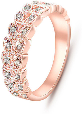 

bazarmate LOVELY ROSE Alloy Zircon Rose Gold Plated Ring Alloy Zircon Rose Gold Plated Ring, Copper