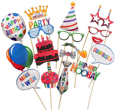 

PartyballoonsHK SET OF 20 PHOTO PROPS/ PHOTOBOOTH PROPS/ PARTY PROPS Photo Booth Board (Birthday Party)